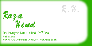 roza wind business card